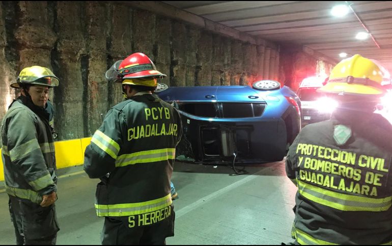 A las siete de la mañana, una unidad de rescate se dirigió al lugar tras recibir un reporte de un hecho vial. ESPECIAL / Protección Civil y Bomberos Guadalajara