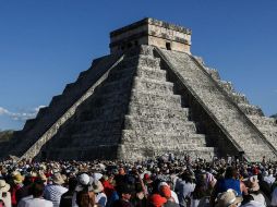 El Instituto Nacional de Antropología e Historia (INAH) reveló que la zona arqueológica de Chichén Itzá se posicionó como el sitio más visitado este año en México. AFP / ARCHIVO