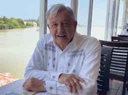 A través de twitter, López Obrador informó que supervisa los trabajos de construcción de una autopista de Veracruz a Tampico, Tamaulipas. ESPECIAL / TWITTER