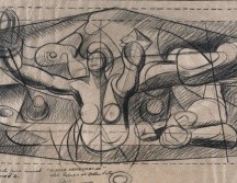 Boceto del mural “Nueva Democracia” de David Alfaro Siqueiros. ESPECIAL