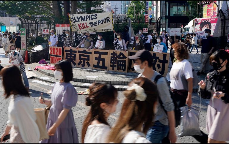 NO LOS QUIEREN. Ciudadanos de Tokio se han manifestado en contra de la realización de los Juegos Olímpicos en dicha ciudad. EFE