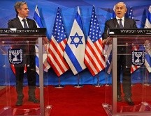 El secretario de Estado de Estados Unidos, Antony Blinken (i), y primer ministro israelí, Benjamín Netanyahu (d), durante una rueda de prensa este martes en Jerusalén. EFE/M. Kahana