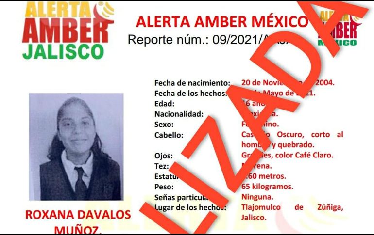 Roxana Dávalos Nuño, de 16 años de edad, se encuentra en buen estado de salud. ESPECIAL