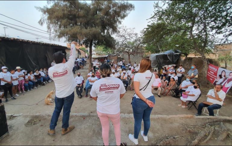 Alberto Maldonado se reunió con simpatizantes y vecinos de San Martín de las Flores. ESPECIAL