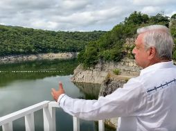 Este domingo, el Presidente visitó la presa La Angostura. ESPECIAL/YOUTUBE/Andrés Manuel López Obrador
