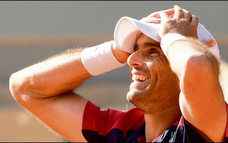 NO LO PODÍA CREER. El español, raqueta número 68 del ranking mundial, superó en cinco sets al austriaco, cuarto del escalafón de la ATP. EFE