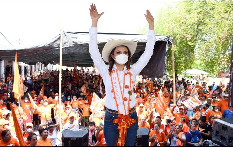 Martínez Núñez había cerrado su campaña el 30 de mayo con un evento en una zona conocida como La Curva de Cutzamala. Facebook / Marilu Martínez Núñez
