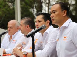 Candidatos a diputaciones federales Manuel Herrera, distrito 6; Mauro Garza, del distrito 8; Checo Barrera, distrito 13 y Horacio Fernández, distrito 10. ESPECIAL