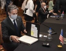 Blinken anunció que EU dará un apoyo de cuatro mil millones de dólares durante cuatro años para ayudar al desarrollo de Honduras, Guatemala y El Salvador. EFE/Secretaría de Estado de EU
