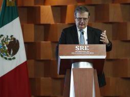 Marcelo Ebrard reiteró los compromisos que tiene México con EU en materia migratoria. EFE/ARCHIVO