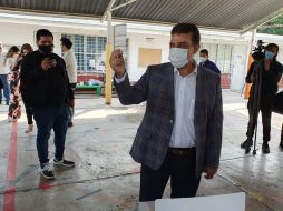 El candidato afirmó que este día habrá festejo pues descartó cualquier posibilidad de derrota. EL INFORMADOR / S. Blanco