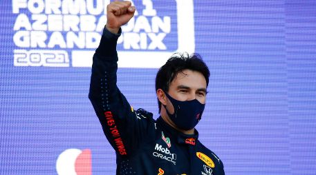Sergio Pérez ganó este domingo el Gran Premio de Azerbaiyán. AFP / Shemetov