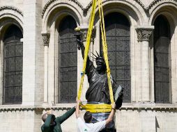 PRÉSTAMO. La efigie hará el traslado a Estados Unidos por la vía marítima. AFP