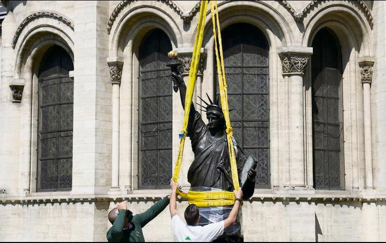 PRÉSTAMO. La efigie hará el traslado a Estados Unidos por la vía marítima. AFP