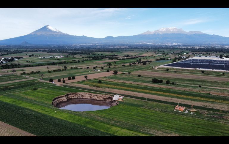 10 de junio. Ha alcanzado los 125 metros de largo y 114 metros de ancho.  XINHUA/J. Alvarado