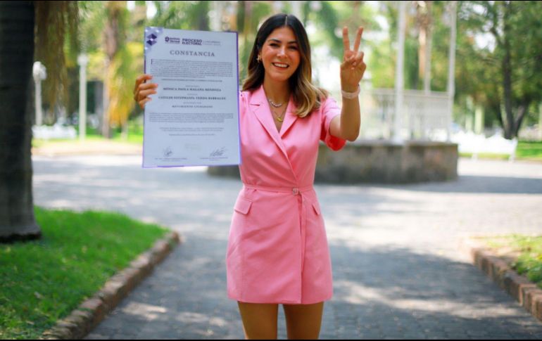 Mónica Magaña agradeció el apoyo recibido por parte de la ciudadanía. ESPECIAL