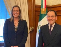 Corin Robertson (I) se reunió con funcionarios mexicanos para dar seguimiento a los compromisos bilaterales. TWITTER: @CorinRobertson