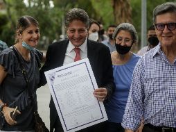 Frangie recibe su constancia como candidato electo de Zapopan. EL INFORMADOR/F. Atilano