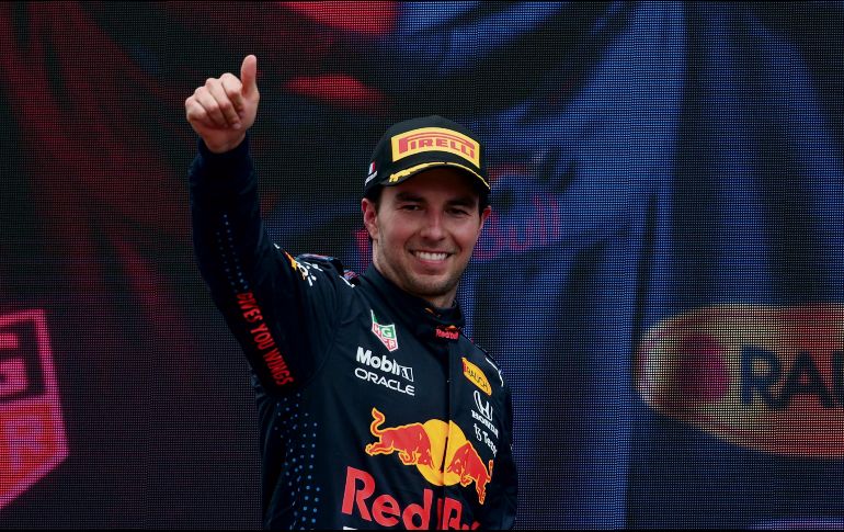 DE REGRESO. Es la primera vez en la trayectoria de Sergio Pérez en la que hace podios en carreras consecutivas. RED BULL CONTENT POOL/ CROSE