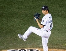 Nakamura se convirtió en el primer lanzador en llegar a las cinco victorias en la Temporada 2021 de la Liga Mexicana de Beisbol. TWITTER / @MisMariachisGDL