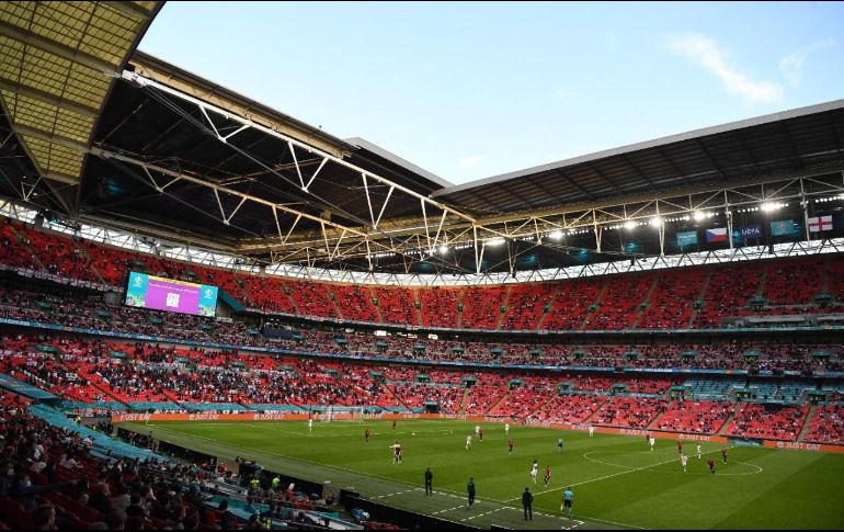 Las semifinales se jugarán el martes 6 y el miércoles 7 de julio y la final el domingo 11; los tres partidos serán acogidos por el Estadio de Wembley. EFE/N. HALL