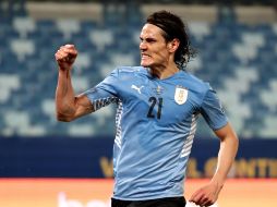 El segundo gol de Uruguay llegó por intermedio de Edinson Cavani. EFE / R. Martínez