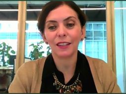 Liliana Reyes, directora general de la Amexcap, durante el Foro “Inversiones Estratégicas para una Recuperación Sostenible”. TWITTER/AMEXCAP