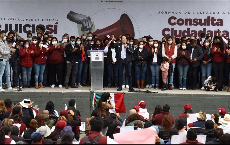 Mario Delgado Carrillo encabeza este domingo la Jornada de Respaldo a la Consulta Ciudadana por la Verdad, que preguntará sobre si se debe enjuiciar a varios expresidentes de México. SUN/D. Sánchez