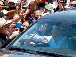VISITA. El mandatario estuvo en la frontera para inaugurar varios proyectos.  AFP