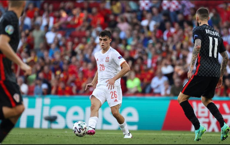 PEDRI. Será una de las figuras que jugarán para los ibéricos. EFE