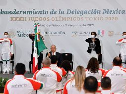 A un par de semanas para que arranquen los Juegos Olímpicos de Tokio 2020, este lunes se llevó a cabo el abanderamiento de la delegación mexicana. Imago7 / R. Vadillo