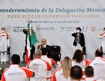 A un par de semanas para que arranquen los Juegos Olímpicos de Tokio 2020, este lunes se llevó a cabo el abanderamiento de la delegación mexicana. Imago7 / R. Vadillo