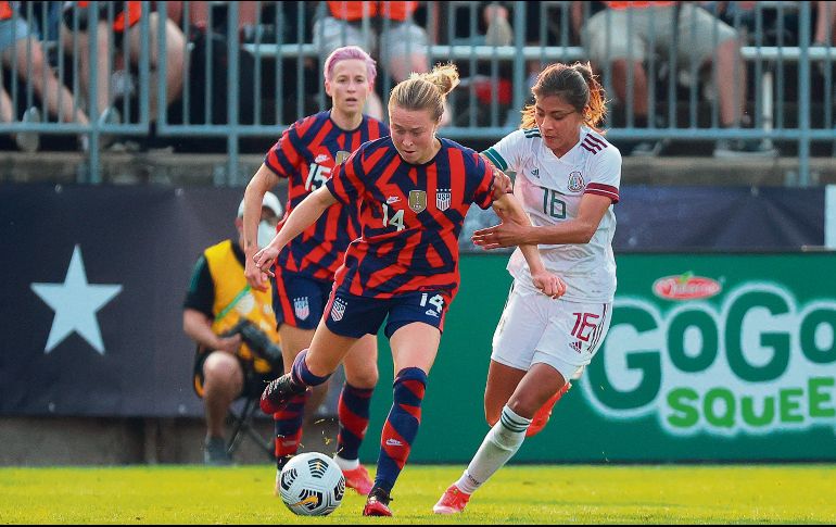 COMPLICADO. Las seleccionadas mexicanas no opusieron mayor resistencia ante Estados Unidos. IMAGO7