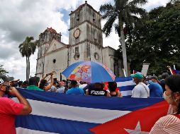 Miles de personas salieron a manifestarse contra el gobierno de Miguel Díaz-Canel. EFE/Y. Zamora