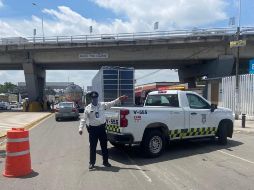 La Secretaría de Transporte del Gobierno de Jalisco montó un corte a la circulación en los cruces de Periférico y López Mateos y Periférico y Colón. TWITTER / @JaliscoVial