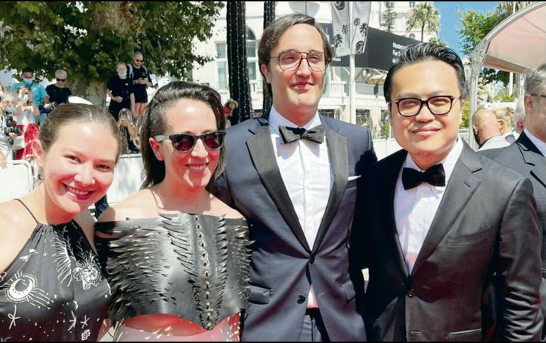 TALENTO. Mónica Moreno, Diana Bustamante, Julio Chavezmontes y Maxx Tsai, productores de cine.CORTESÍA