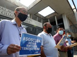Los manifestantes hicieron un llamado a las autoridades mexicanas para que reaccione y “sea sensible a este tipo de situaciones”. EL INFORMADOR / A. Camacho
