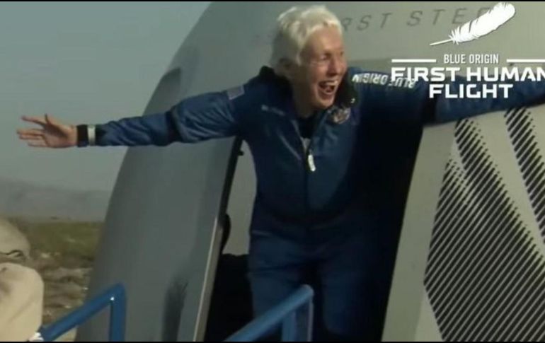 Wally Funk llevaba seis décadas intentando volar al espacio. BLUE ORIGIN/ANADOLU AGENCY/GETTY