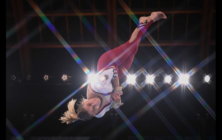 La gimnasta Elisabeth Seitz. AFP/L. Bonaventure