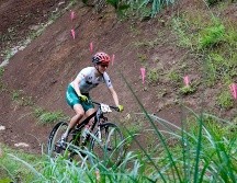 Poco más de 20 kilómetros fueron los que recorrió Daniela Campuzano en el campo de ciclismo de montaña de Izu, para hacer su debut en estos Juegos Olímpicos. EFE / C. Jue