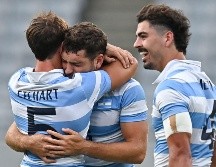 LLEGÓ LA PRIMERA. Argentina obtuvo medalla de bronce en la disciplina de Rugby 7. AFP