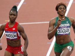 Blessing Okagbaré (DER) una de las aspirantes al título en los 100 metros, no figura en esta lista de vetados. EFE/ARCHIVO
