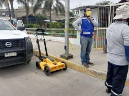 Se informó que en la zona se realiza la evaluación del subsuelo a través de dos georadares, con los que se harán barridos para detectar posibles hundimientos o socavones. ESPECIAL