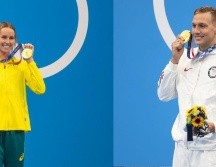 Emma McKeon y Caeleb Dressel. GETTY IMAGES