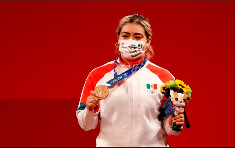 Aremi Fuentes consiguió una medalla de bronce en halterofilia. EFE / ARCHIVO