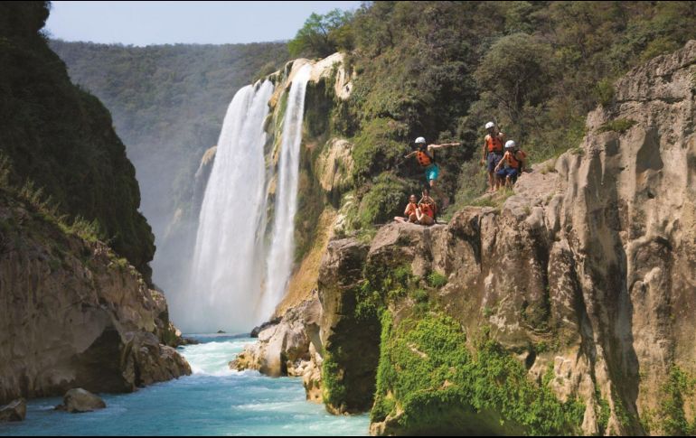 La Cascada de Tamul en la Huasteca Potosina, es considerada como La joya de las cascadas potosinas. CORTESÍA SECRETARÍA DE TURISMO DE SAN LUIS POTOSÍ.