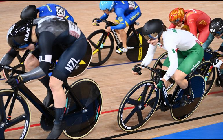 Daniela Gaxiola compitió en la modalidad keirin, donde la neerlandesa Shanne Braspennincx ganó el oro. AFP/P. Parks