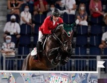 El mexicano Enrique González, durante la prueba de salto por equipos. AP / C. Kaster