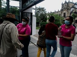 Filtros sanitarios en el centro de Guadalajara. EL INFORMADOR/G. Gallo