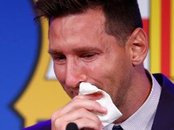 Entre lágrimas, Leo Messi se despidió del equipo de sus amores y en reiteradas ocasiones señaló que no quería irse. AP/J. MONFORT